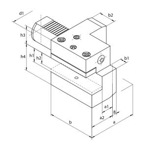 Oprawka VDI wzdłużna typ 1133-16 L Bison kod: 341133110900 - 2